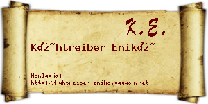 Kühtreiber Enikő névjegykártya